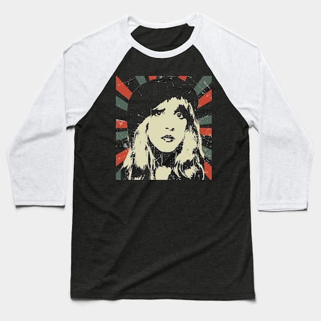 Stevie Nicks || Vintage Art Design || Exclusive Art Baseball T-Shirt by Setipixel